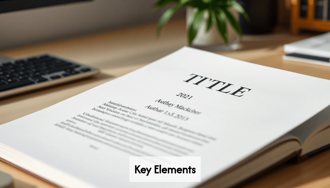 Components of a title page