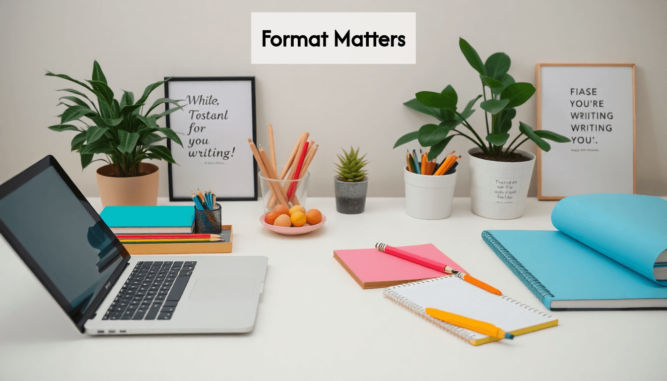 Organized writing desk